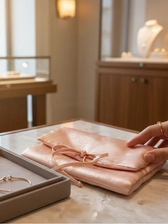 Dior pink silk jewelry bag with a beautiful pattern of 🍁 and flowers - Picture 1 of 8